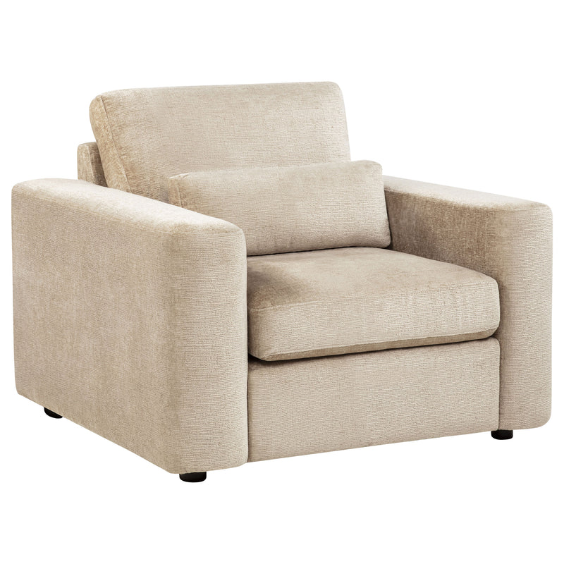 Amador 3-piece Chenille Upholstered Track Arm Sofa Set Camel