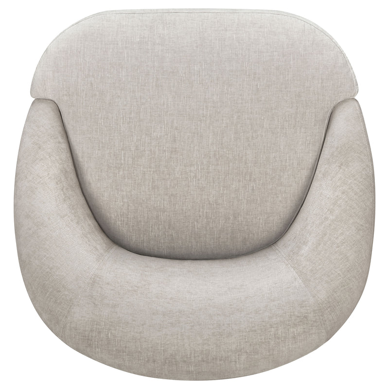 Leon Chenille Upholstered Swivel Accent Chair Beige