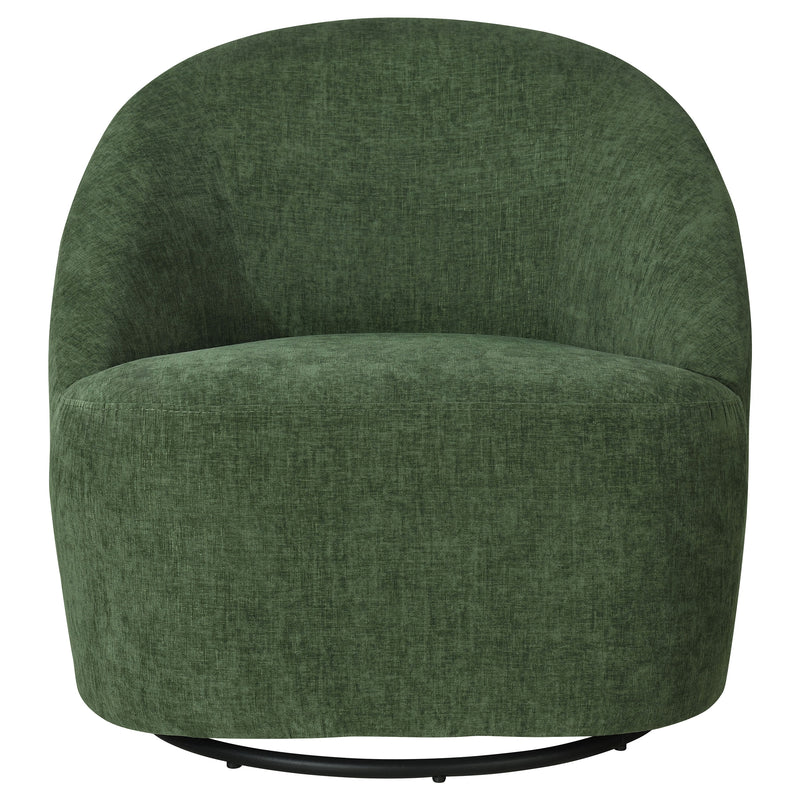 Leon Chenille Upholstered Swivel Accent Chair Green