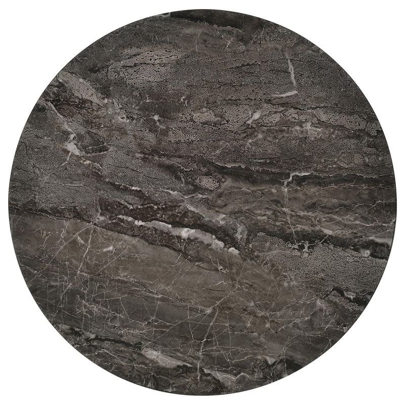 Barcelo Round Faux Marble Top Metal Side Table Grey