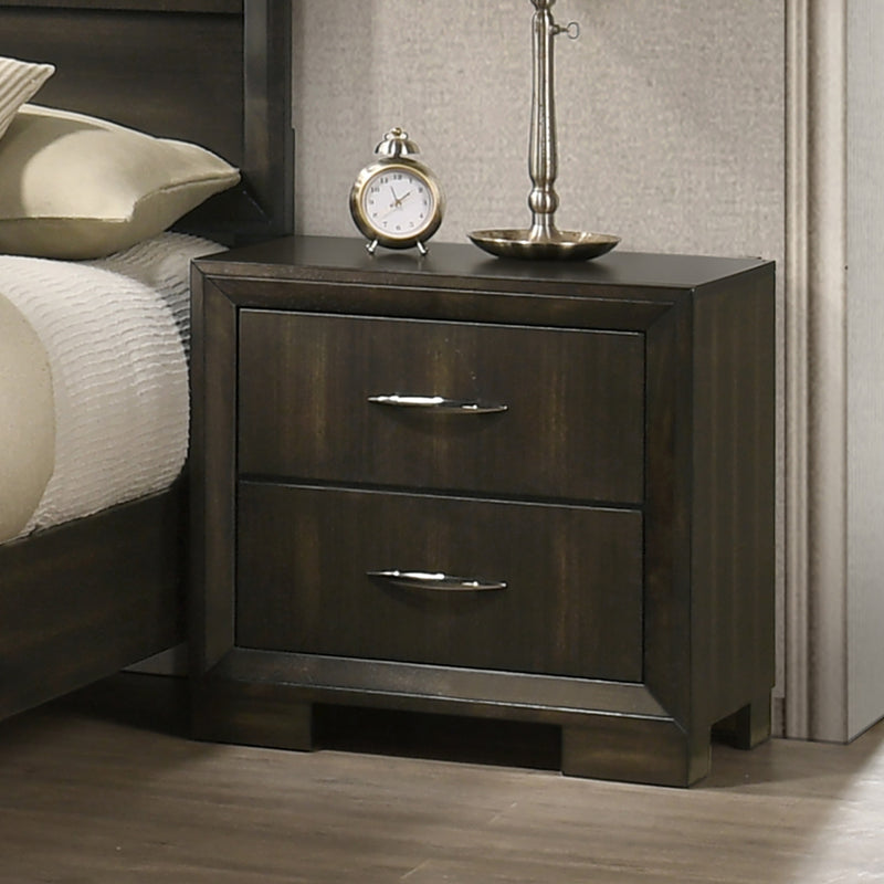 LANGSTON  2 DRAWER NIGHTSTAND-ESPRESSO