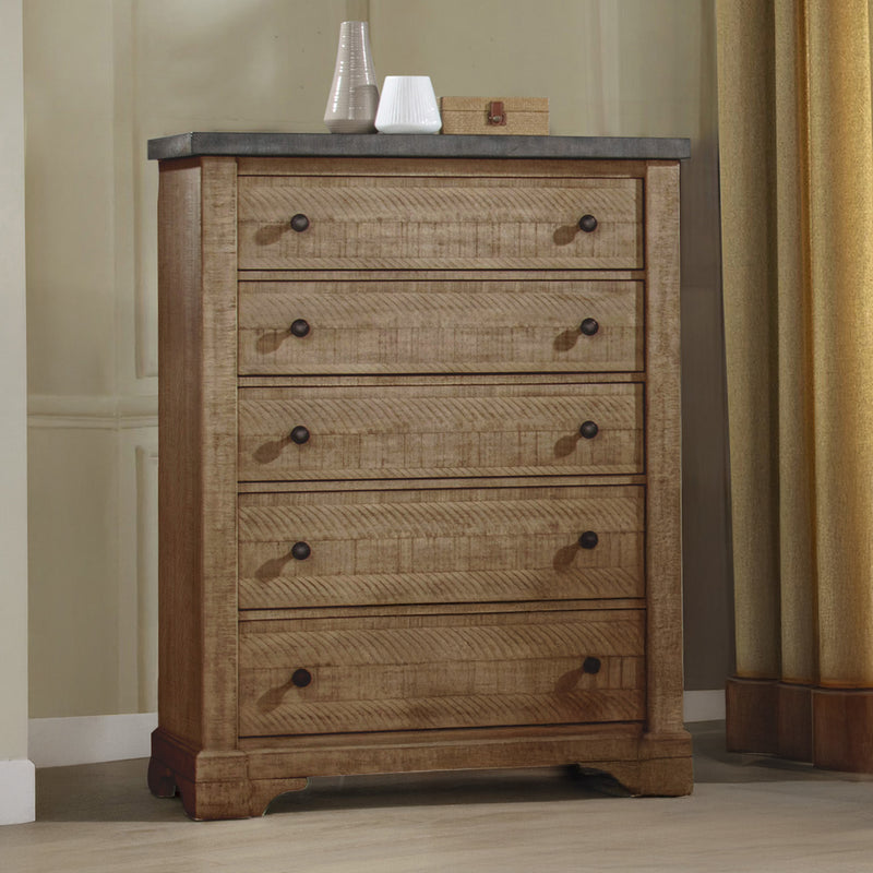 AUGUSTA LIFT TOP CHEST - RUSTIC BROWN