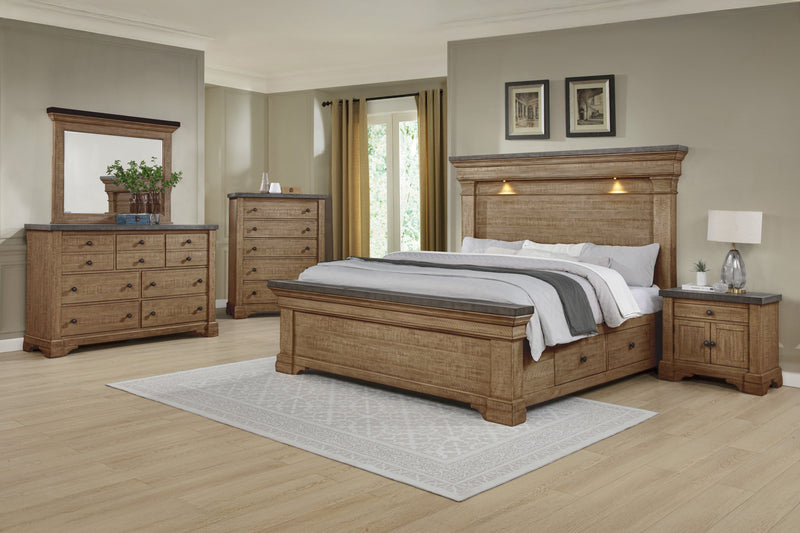 AUGUSTA MIRROR-RUSTIC BROWN