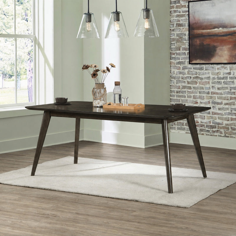 REX 72" FIXED TOP RECTANGLE DINING TABLE-WALNUT
