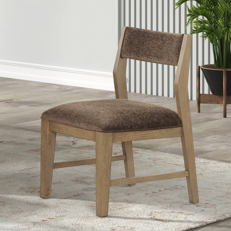 VIERA UPHOLSTERED SIDE CHAIR (2 PER CARTON)-NATURAL OAK