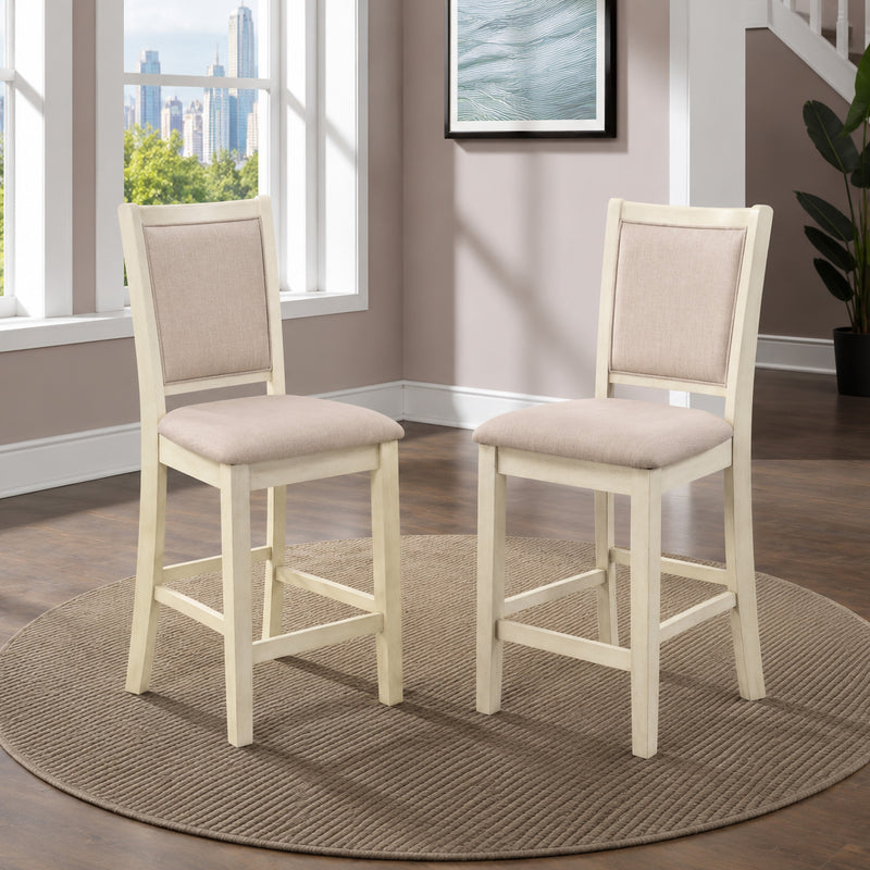 AMY COUNTER CHAIR (2/CTN)-BISQUE