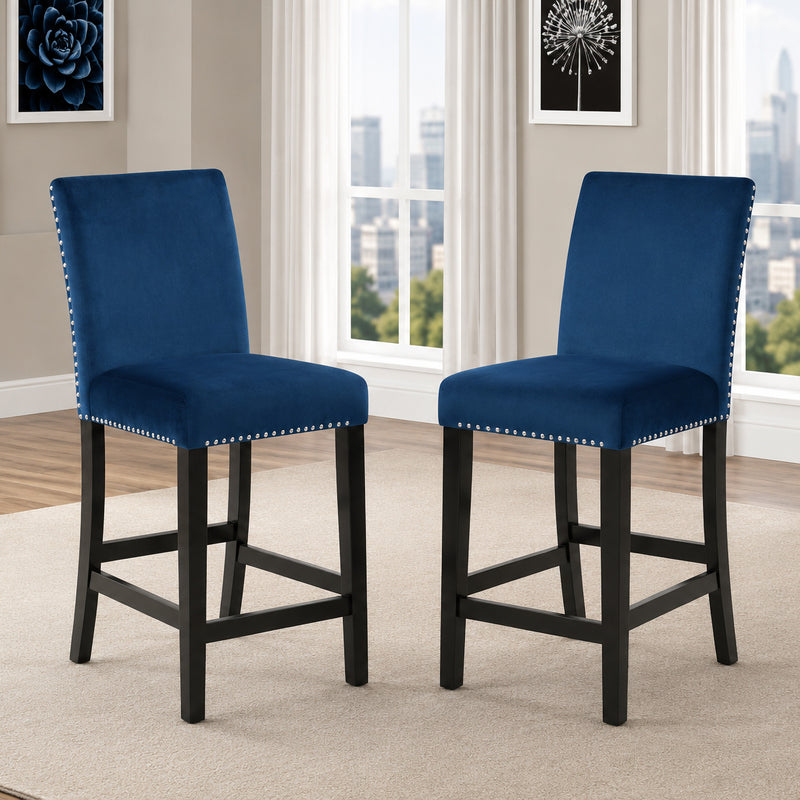 CELESTE COUNTER HEIGHT CHAIR-BLUE  (2 PER CARTON)
