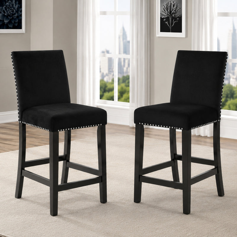 CELESTE COUNTER HEIGHT CHAIR-BLACK (2 PER CARTON)