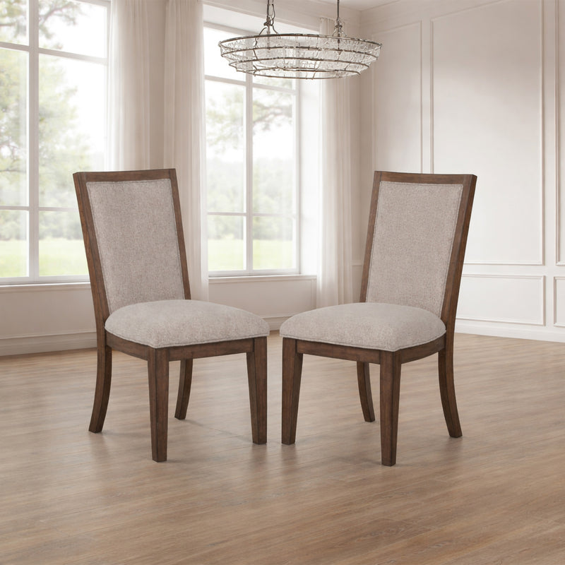 AUGUSTA UPHOLSTERED SIDE CHAIR (2 PER CARTON)-RUSTIC BROWN