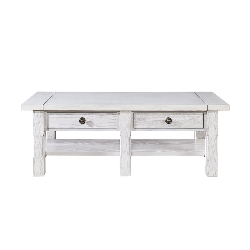 DORSEY 2 DRAWER COFFEE TABLE -WHITE