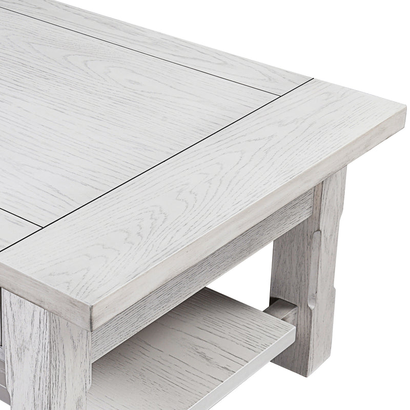DORSEY 2 DRAWER COFFEE TABLE -WHITE