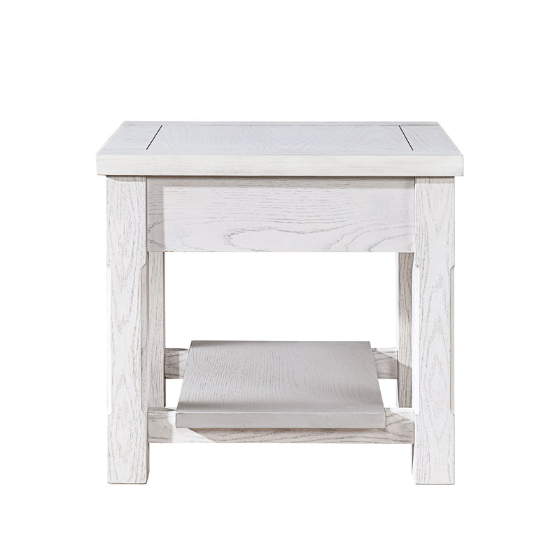 DORSEY 1 DRAWER END TABLE-WHITE
