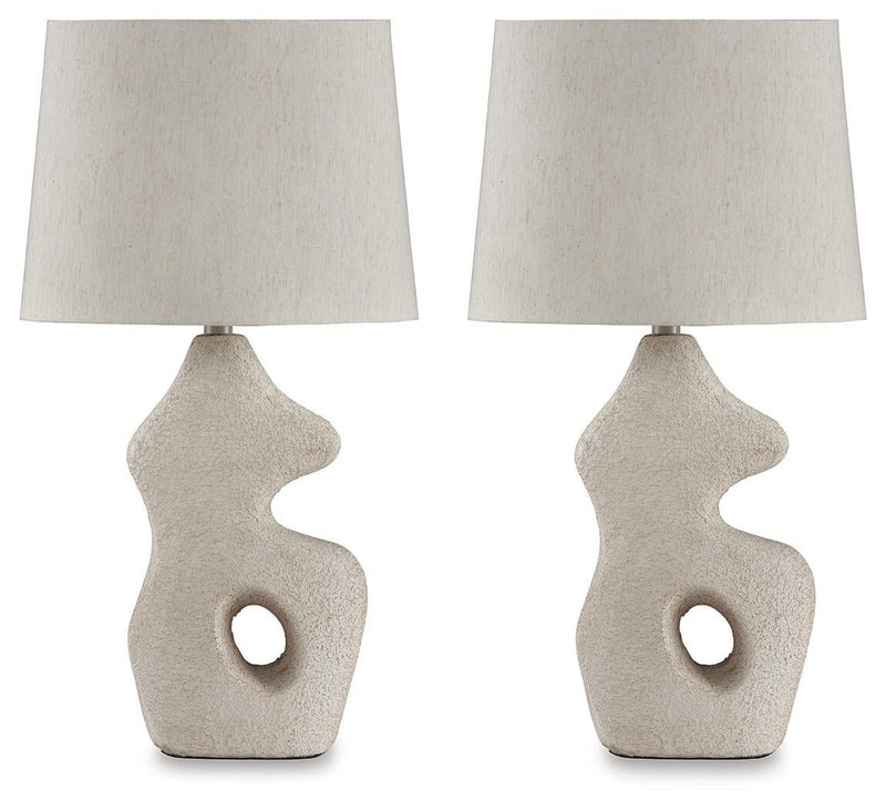 Lámpara de mesa de papel Chadrich (2 unidades)