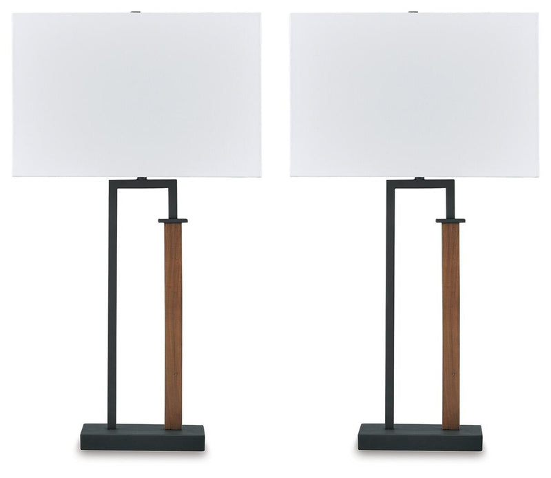 Lámpara de mesa de metal Voslen (2 unidades)