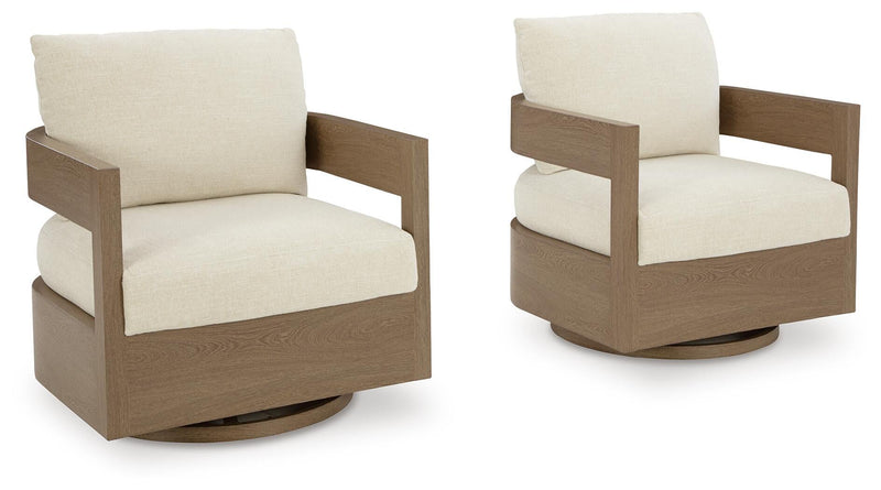 Sillón giratorio deslizante Serene Bay con cojín