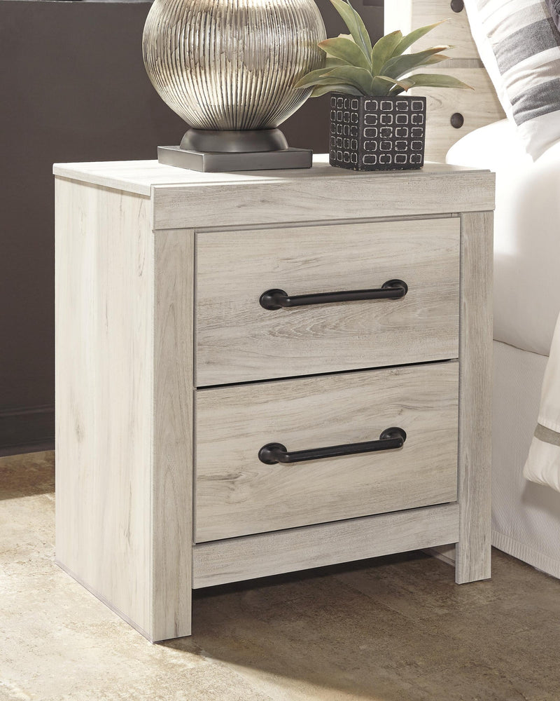 Cama doble Cambeck con tocador con espejo, cómoda y mesita de noche