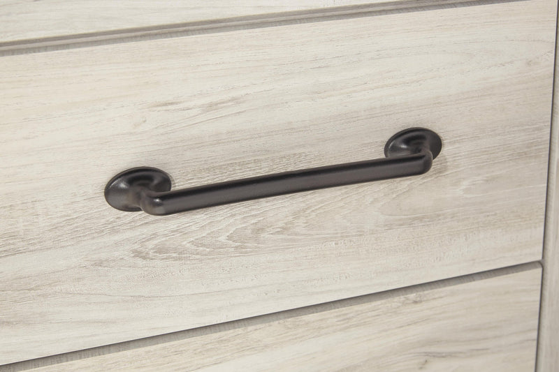 Cama doble Cambeck con tocador con espejo, cómoda y mesita de noche