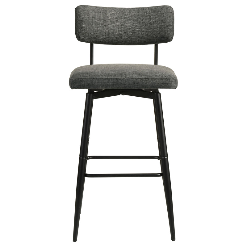 Levine Fabric Upholstered Swivel Bar Chair Grey (Set of 2)