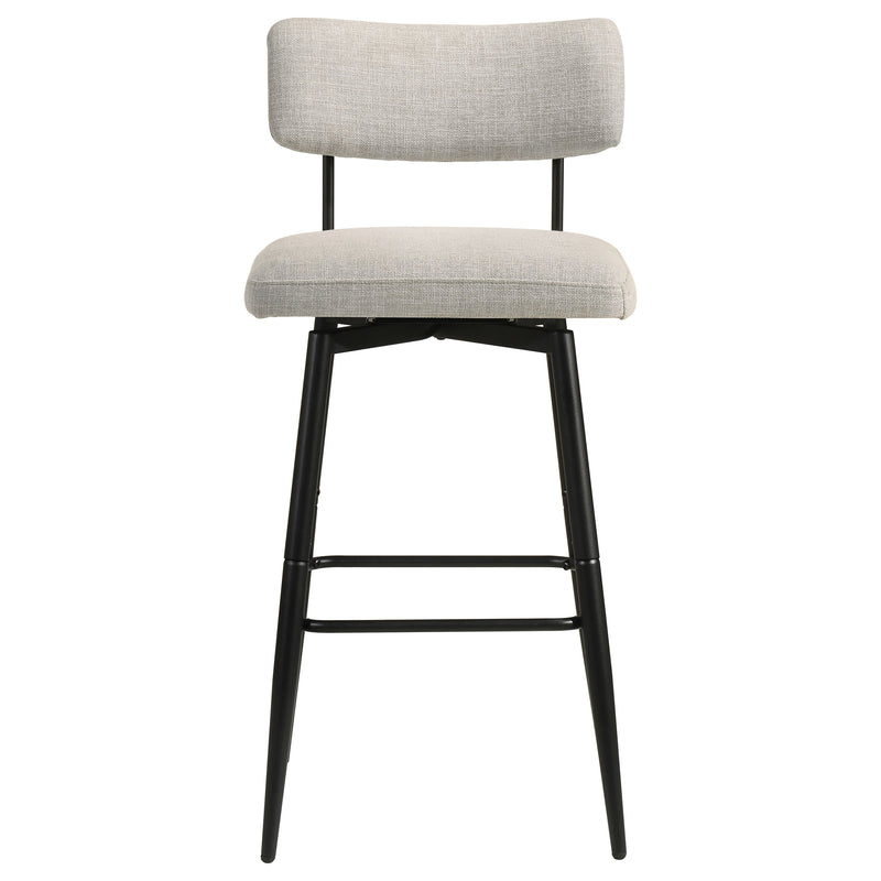 Levine Fabric Upholstered Swivel Bar Chair Cream (Set of 2)