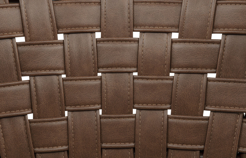 Tallis Woven Leatherette Back Dining Side Chair Brown (Set of 2)