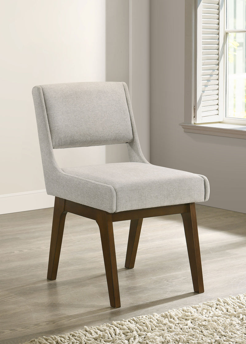 Galindo Upholstered Dining Side Chair Light Grey (Set of 2)