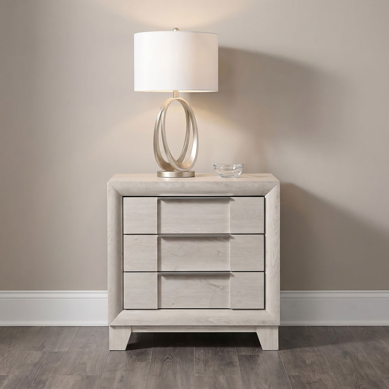 Farre 2-drawer Nightstand Bedside Table Washed Grey