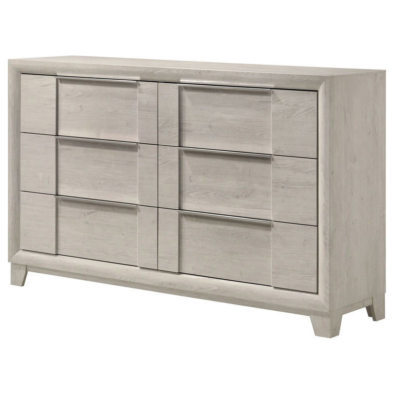 Farre 6-drawer Dresser Washed Grey