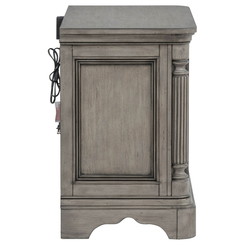 Cresswell 3-drawer Nightstand Bedside Table Weathered Taupe