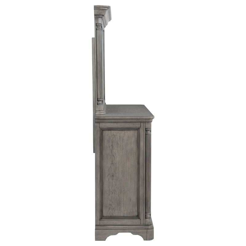 Cresswell 8-drawer Dresser with Mirror Weathered Taupe