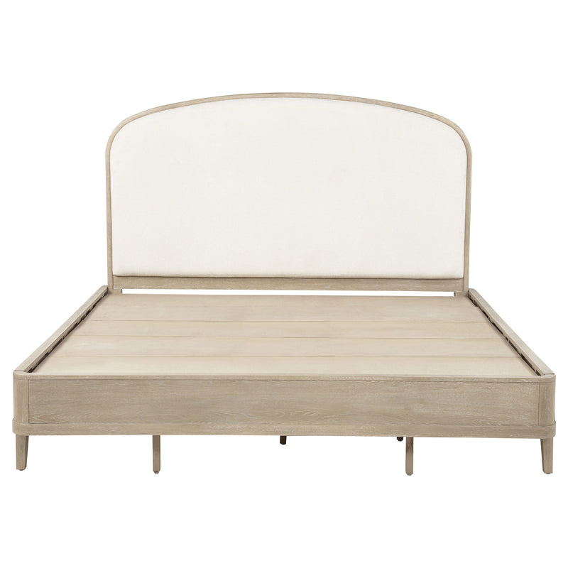 Lucaire Queen Upholstered Panel Bed Sandstone