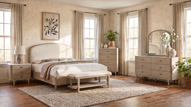 Lucaire 5-drawer Chest of Drawers Sandstone
