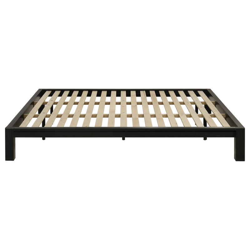 Gislen Eastern King Easy Assembly Wood Platform Bed Black