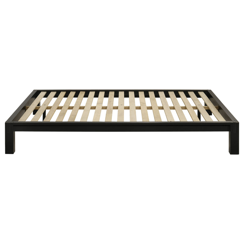 Gislen Queen Easy Assembly Wood Platform Bed Black
