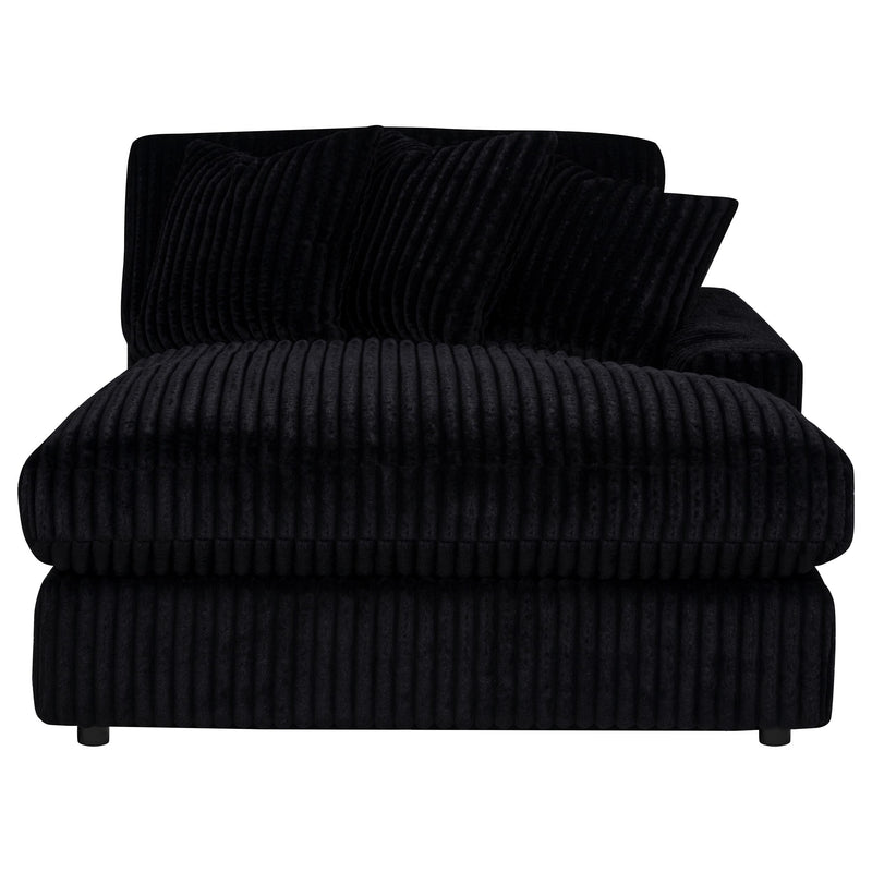 Blaine Upholstered Reversible Chaise Sectional Sofa Black
