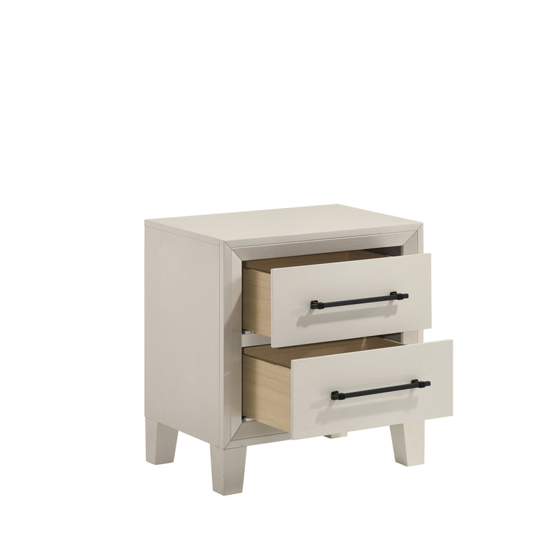 BALLARD 2 DRAWER NIGHTSTAND-WHITE