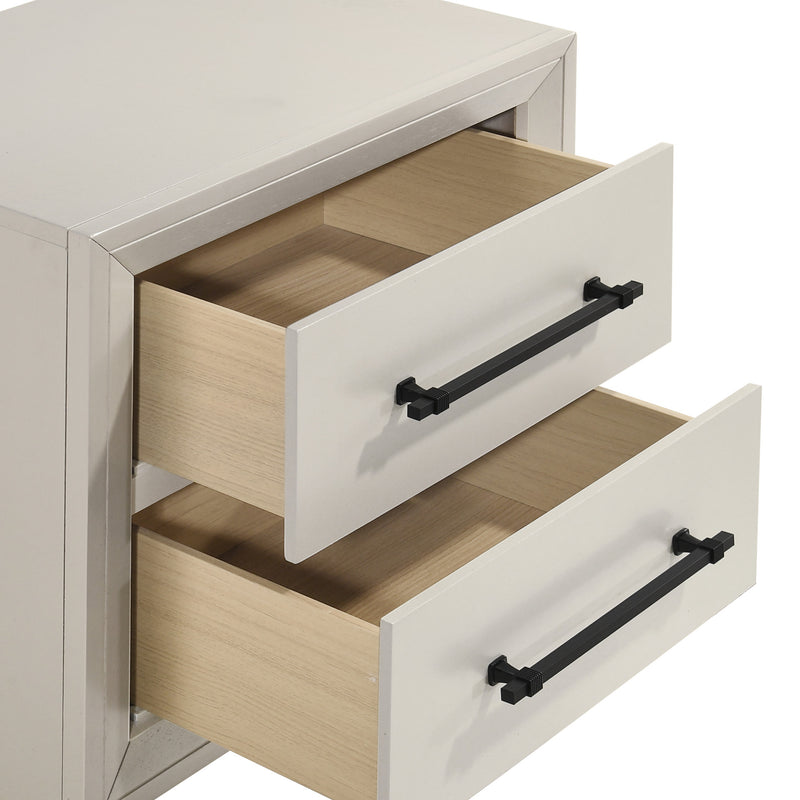 BALLARD 2 DRAWER NIGHTSTAND-WHITE