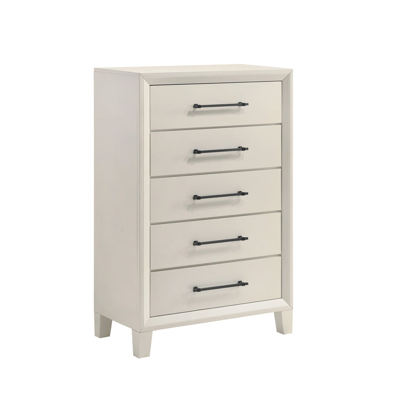 BALLARD 5 DRAWER CHEST-WHITE