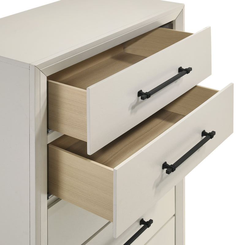 BALLARD 5 DRAWER CHEST-WHITE
