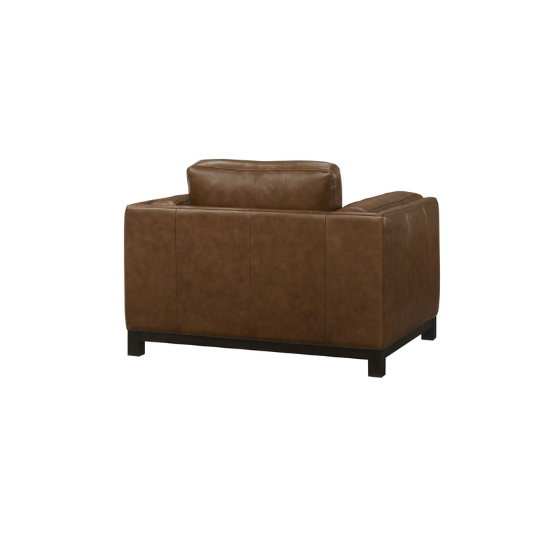 SAYER LEATHER CHAIR-BROWN