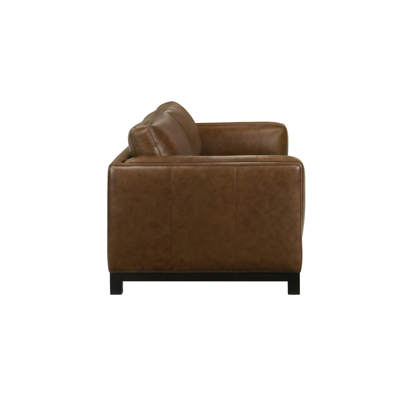 SAYER LEATHER SOFA-BROWN
