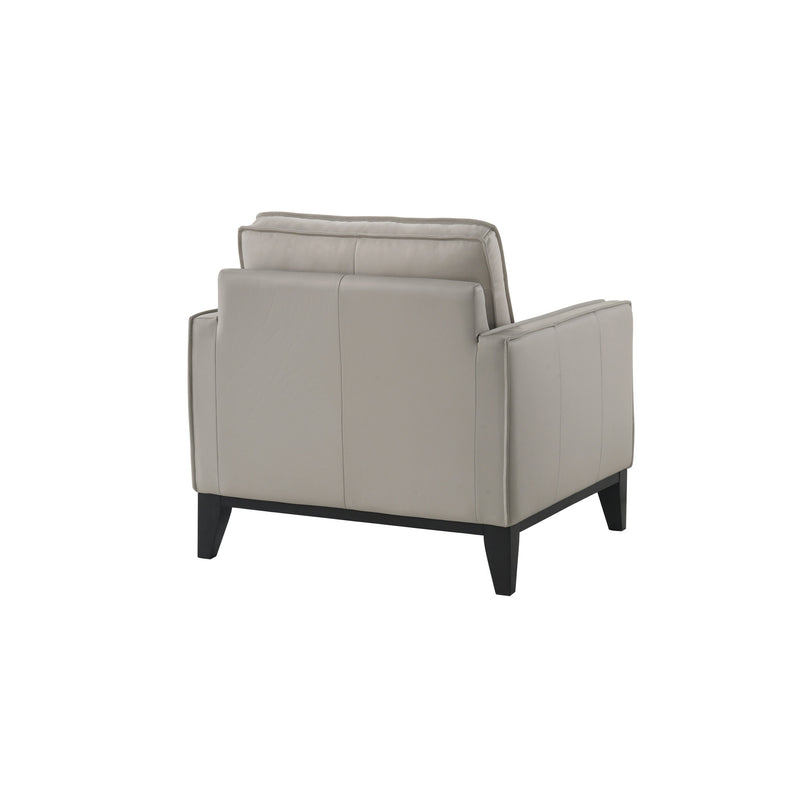 AARON LEATHER CHAIR-MIST GRAY