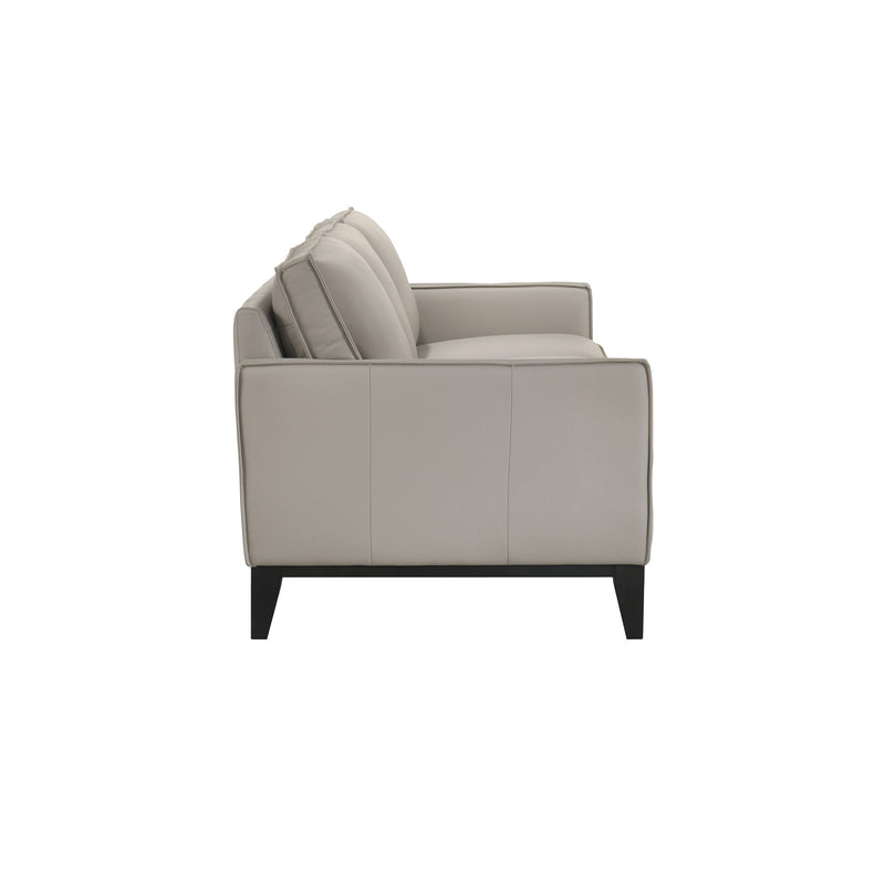 AARON LEATHER SOFA-MIST GRAY