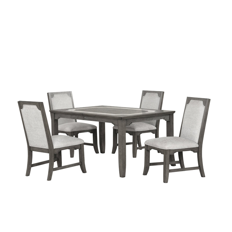LISBON RECTANGLE DINING TABLE W / 4 CHAIRS
