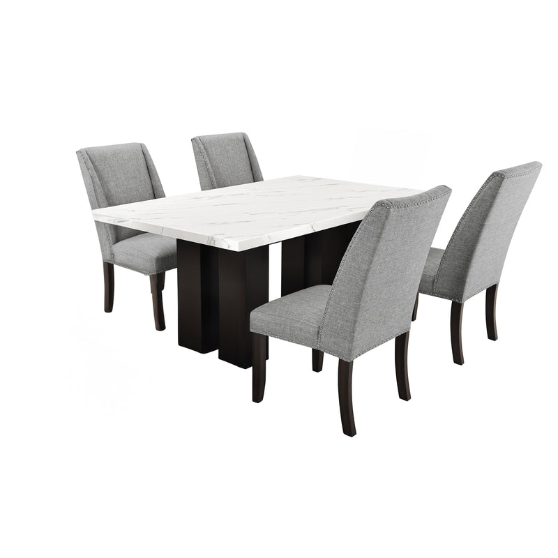 FAUST ADJUSTABLE TABLE W / 4 DINING CHAIR