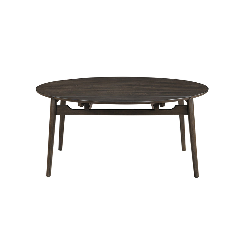 REX -65" ROUND DINING TABLE WITH LEAVES+6 CHAIRS
