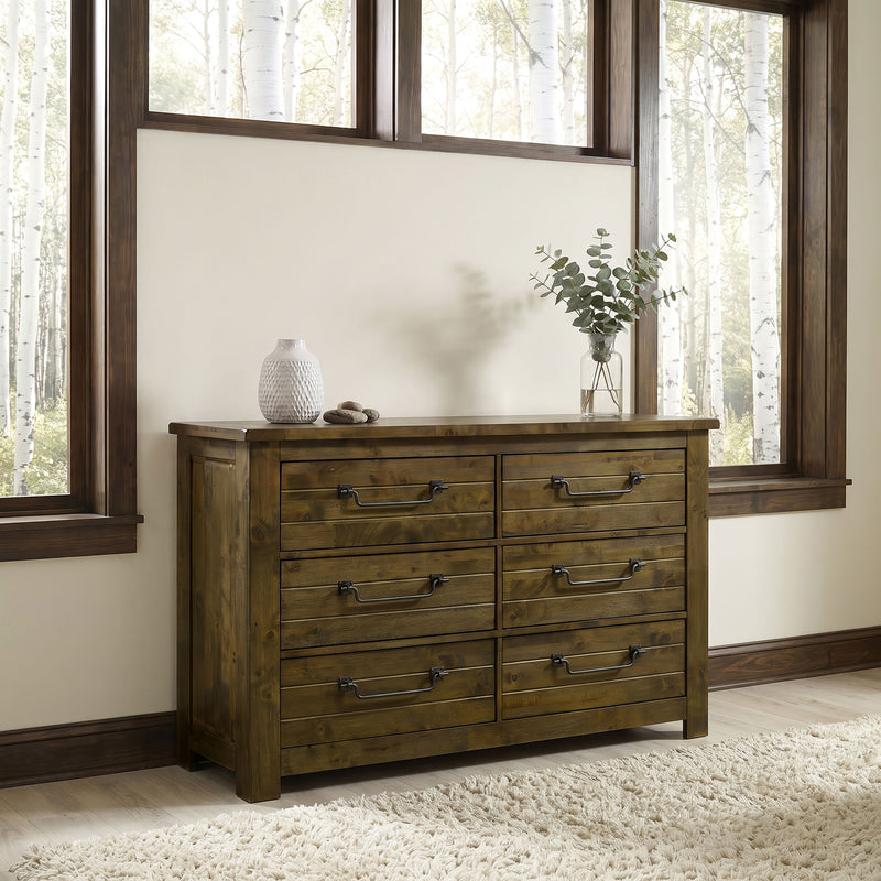 Doherty 6-drawer Bedroom Dresser Rustic Brown