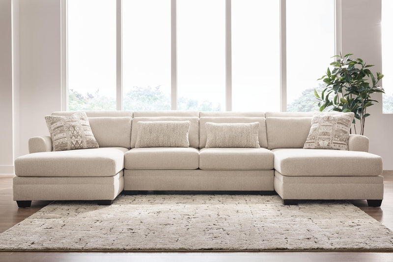 Mandi Point 3-Piece Double Chaise Sleeper Sectional