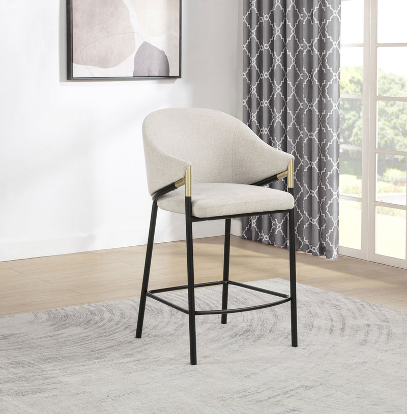Chadwick Fabric Upholstered Counter Height Chair Beige (Set of 2)