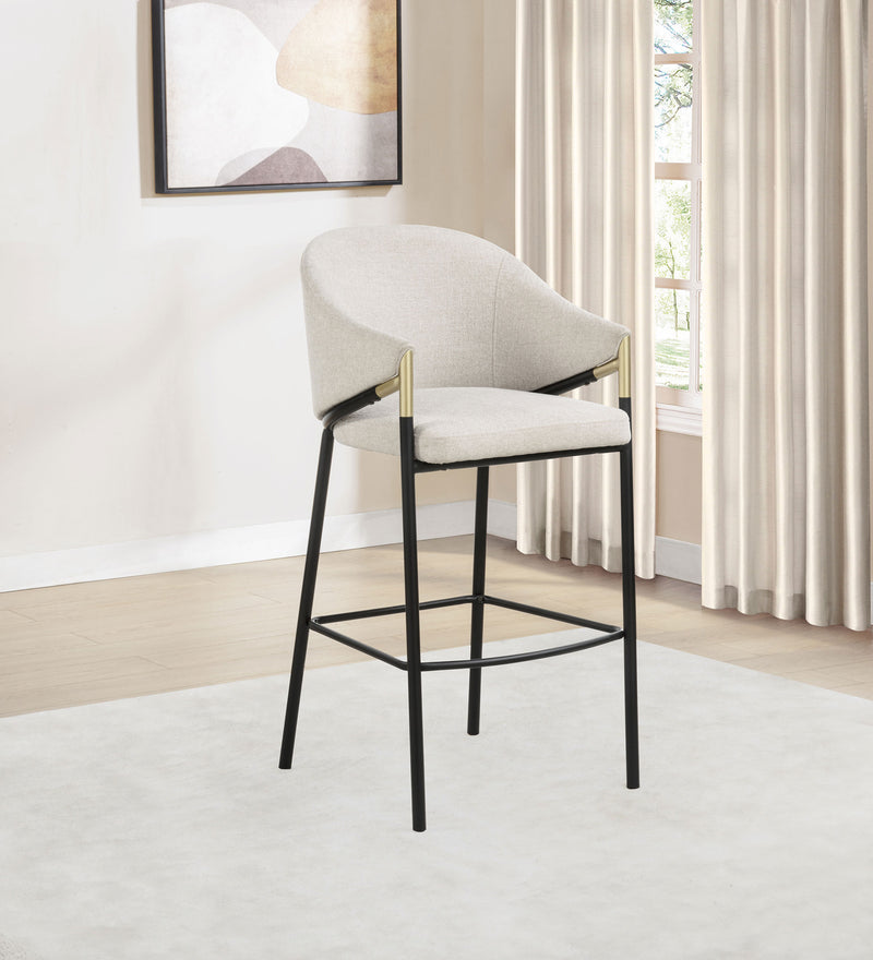 Chadwick Fabric Upholstered Bar Chair Beige (Set of 2)