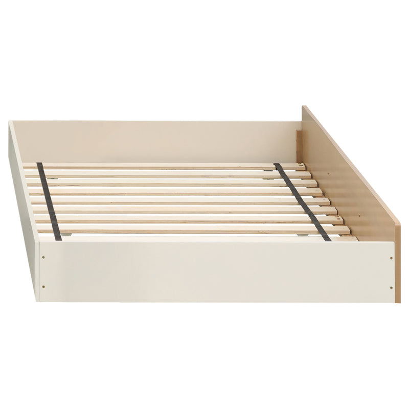 Evren Twin-over-Full Bunk Bed with Trundle and Ladder Tri-Tone